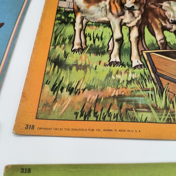 1943 Animal Story Book Collection Lot Of 4 Children's Publication Saalfield Co. - Picture 6 of 11